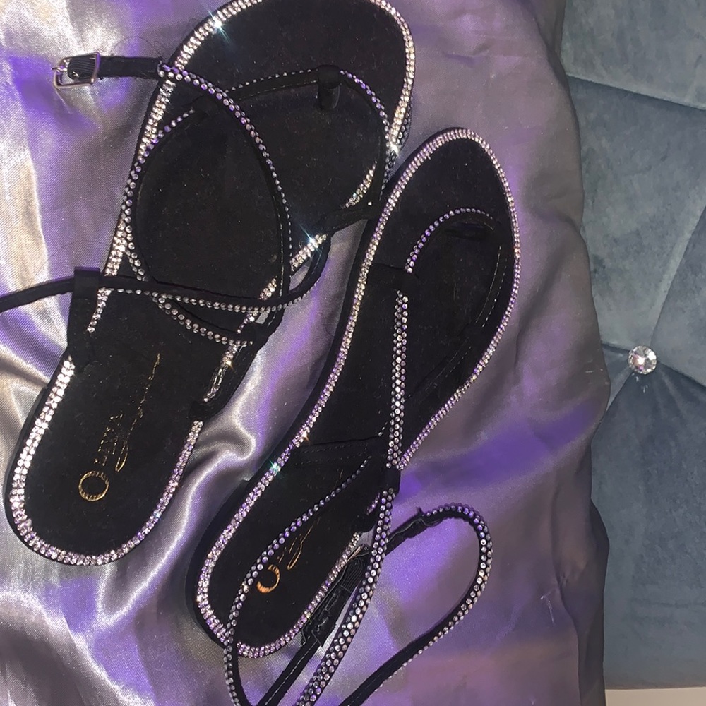 Sequined sandals